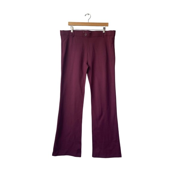 Betabrand Yoga Dress Pants Size 2XL NWT Burgundy Maroon Bootcut Pull On Stretch - Picture 3 of 7